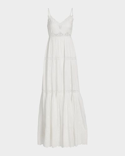 LoveShackFancy Espa Lace-Trim Cotton Maxi Dress