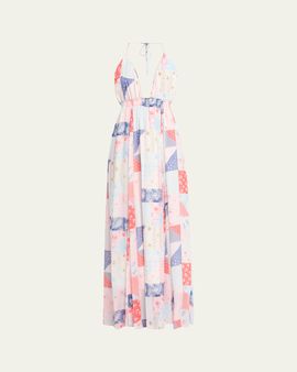 LoveShackFancy - Lyvienne LaceTrimmed Chiffon Maxi Dress Berry S