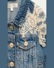 LoveShackFancy Girl's Lavina Lace Applique Denim Jacket - 3