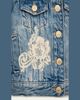 LoveShackFancy Girl's Lavina Lace Applique Denim Jacket - 4