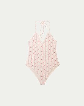 LoveShackFancy Girl's Tween Cherry Stripe Liorra One-Piece Swimsuit