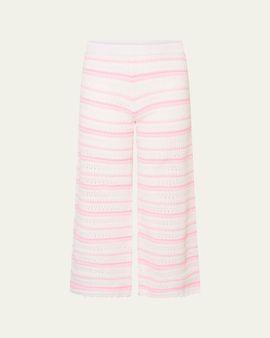 LoveShackFancy Girl's Tween Fawna Crochet Pants