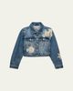 LoveShackFancy Girl's Tween Lavina Floral Applique Denim Jacket - 1