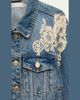 LoveShackFancy Girl's Tween Lavina Floral Applique Denim Jacket - 3