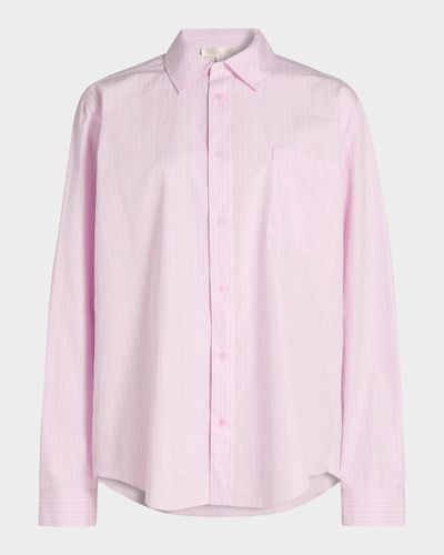 LoveShackFancy Hudley Striped Cotton Shirt