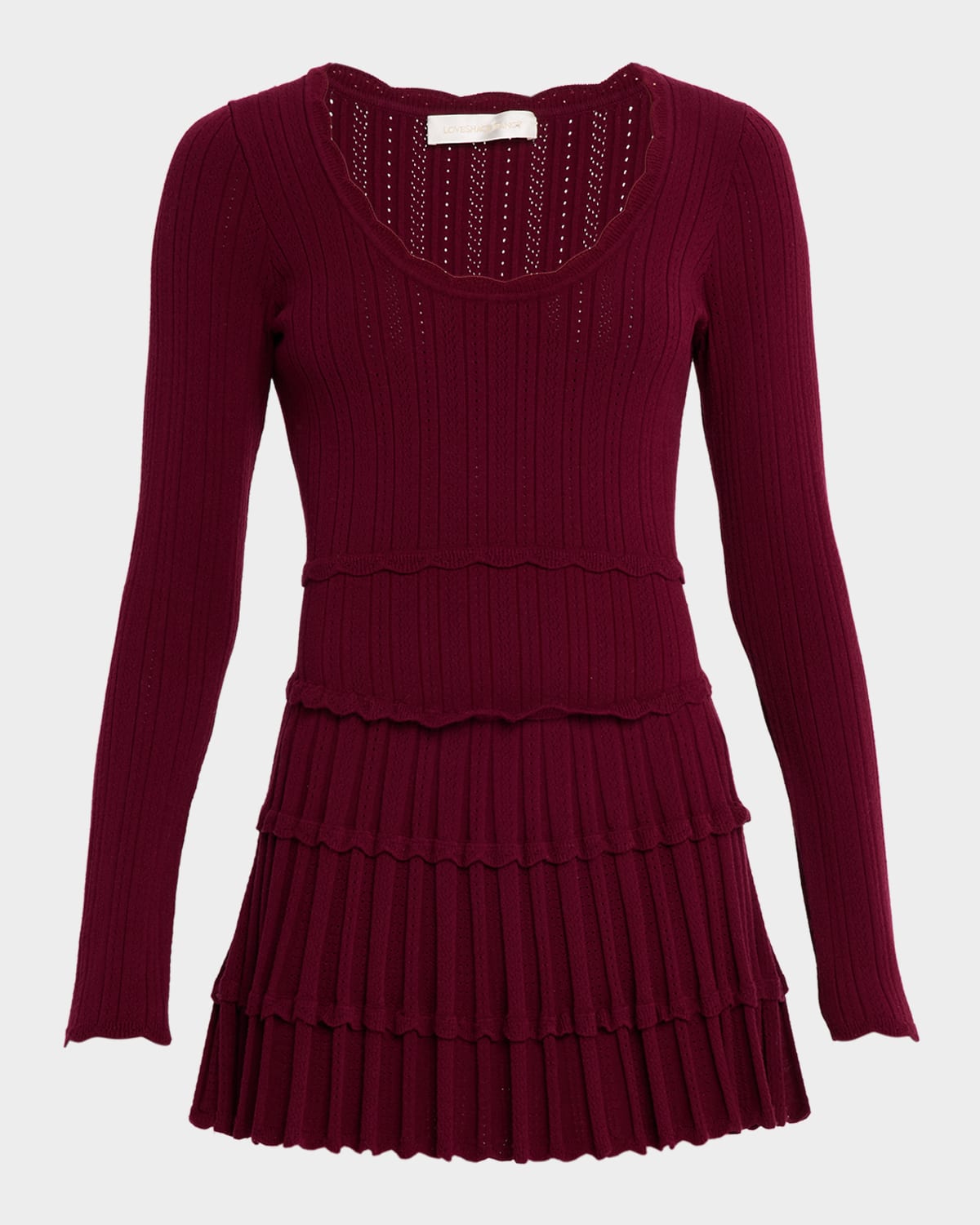 loveshackfancy taryn ruffle mini dress LoveShackFancy Taryn Ruffle-Trim Mini Dress