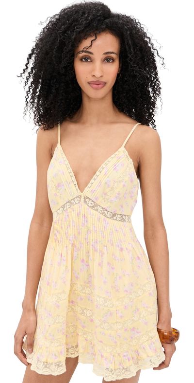LoveShackFancy LoveShackFancy Alonna Dress Lemon Spritz