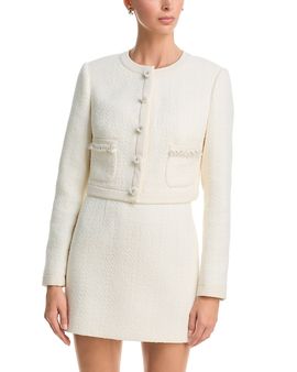 Loveshackfancy LoveShackFancy Alphie Embellished Tweed Jacket