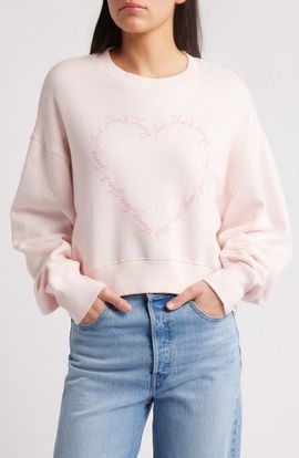 LoveShackFancy LoveShackFancy Aneria High-Low Crop Sweatshirt
