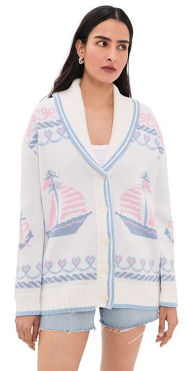 LoveShackFancy LoveShackFancy Aribella Cardigan SEAGLASS KISS