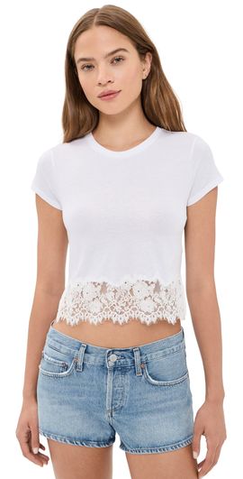 LoveShackFancy LoveShackFancy Avelina Tee Off White