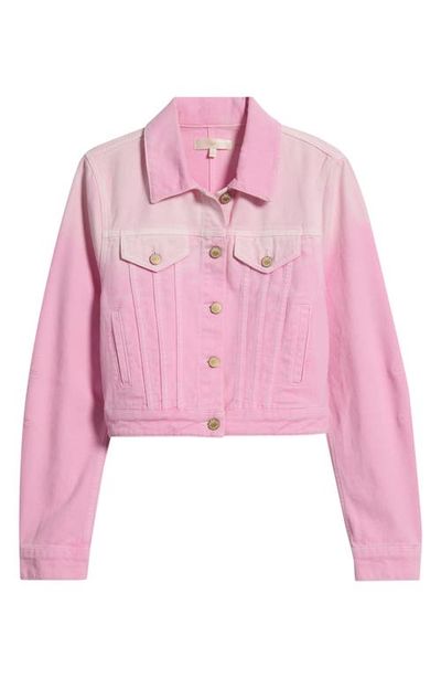 LoveShackFancy LoveShackFancy Bardot Ombré Denim Trucker Jacket