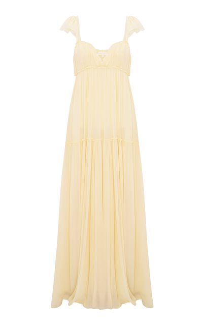 chinese dress ladies Rialto Floral Chiffon Maxi Dress- Women's Designer Luxury Dresses main image 1