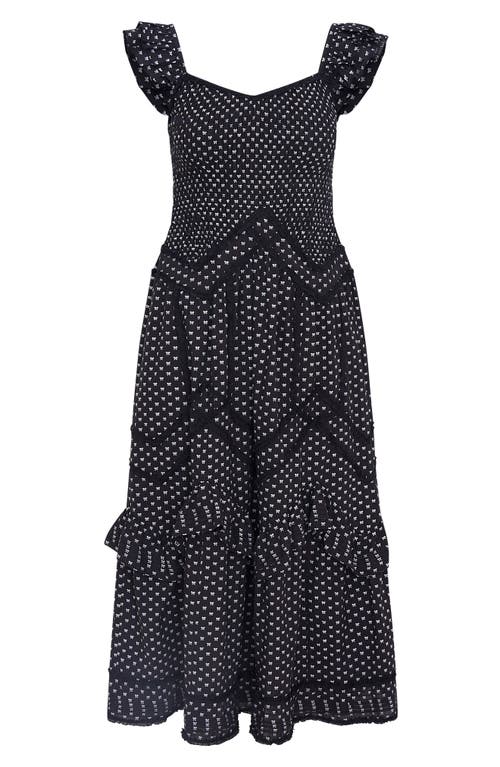 LoveShackFancy LoveShackFancy Brin Flutter Sleeve Tiered Maxi Sundress