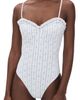 LoveShackFancy LoveShackFancy Brooksie Swimsuit Denim Sky - 1