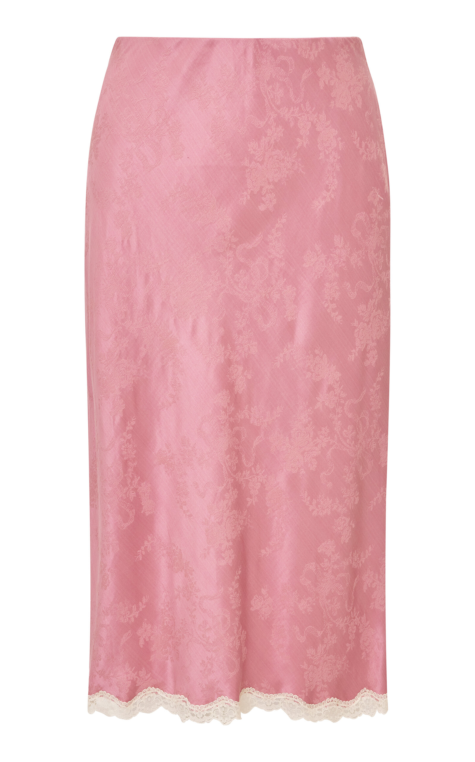 LoveShackFancy LoveShackFancy Cariselle Solid Jacquard Midi Skirt