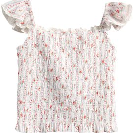LoveShackFancy LoveShackFancy Caspia Floral Print Smock Top