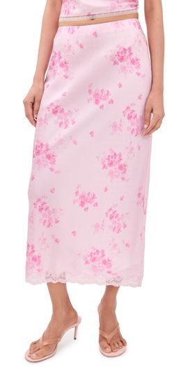 LoveShackFancy LoveShackFancy Castle Skirt Blushing Blonde