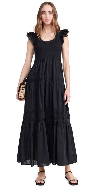 LoveShackFancy LoveShackFancy Chessie Dress Black S