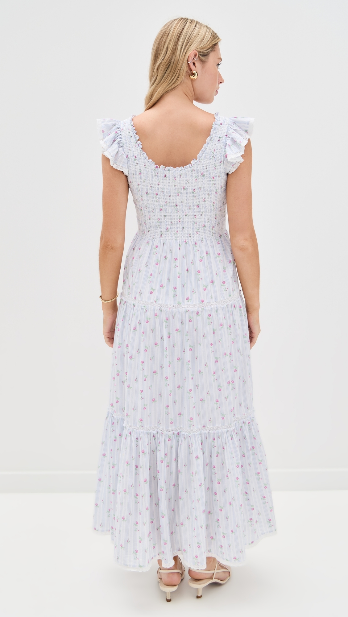 LoveShackFancy - Chessie Dress Coastline Blue XXL