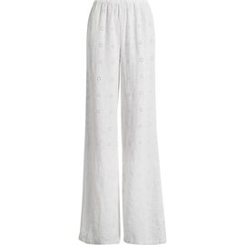 LoveShackFancy LoveShackFancy Cinna Linen Eyelet Pants
