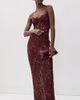 LoveShackFancy LoveShackFancy Ciona Dress Bordeaux - 5