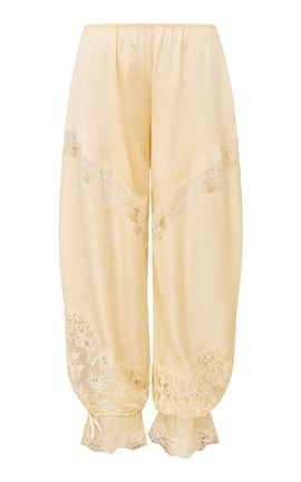 LoveShackFancy LoveShackFancy Coralie Haute Habotai Lace Pants