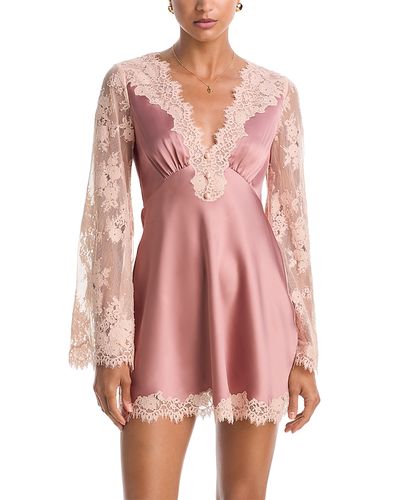 Loveshackfancy LoveShackFancy Dawselle Lace Trim Mini Dress