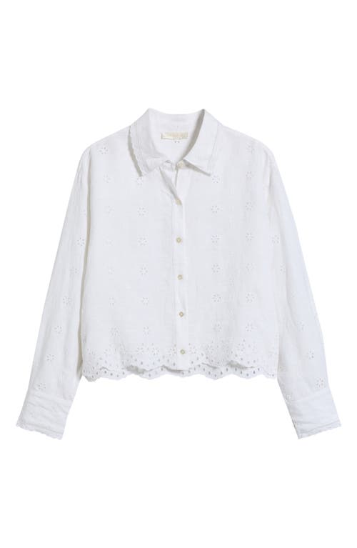 LoveShackFancy LoveShackFancy Delano Eyelet Linen Shirt