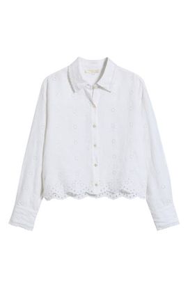 LoveShackFancy LoveShackFancy Delano Eyelet Linen Shirt