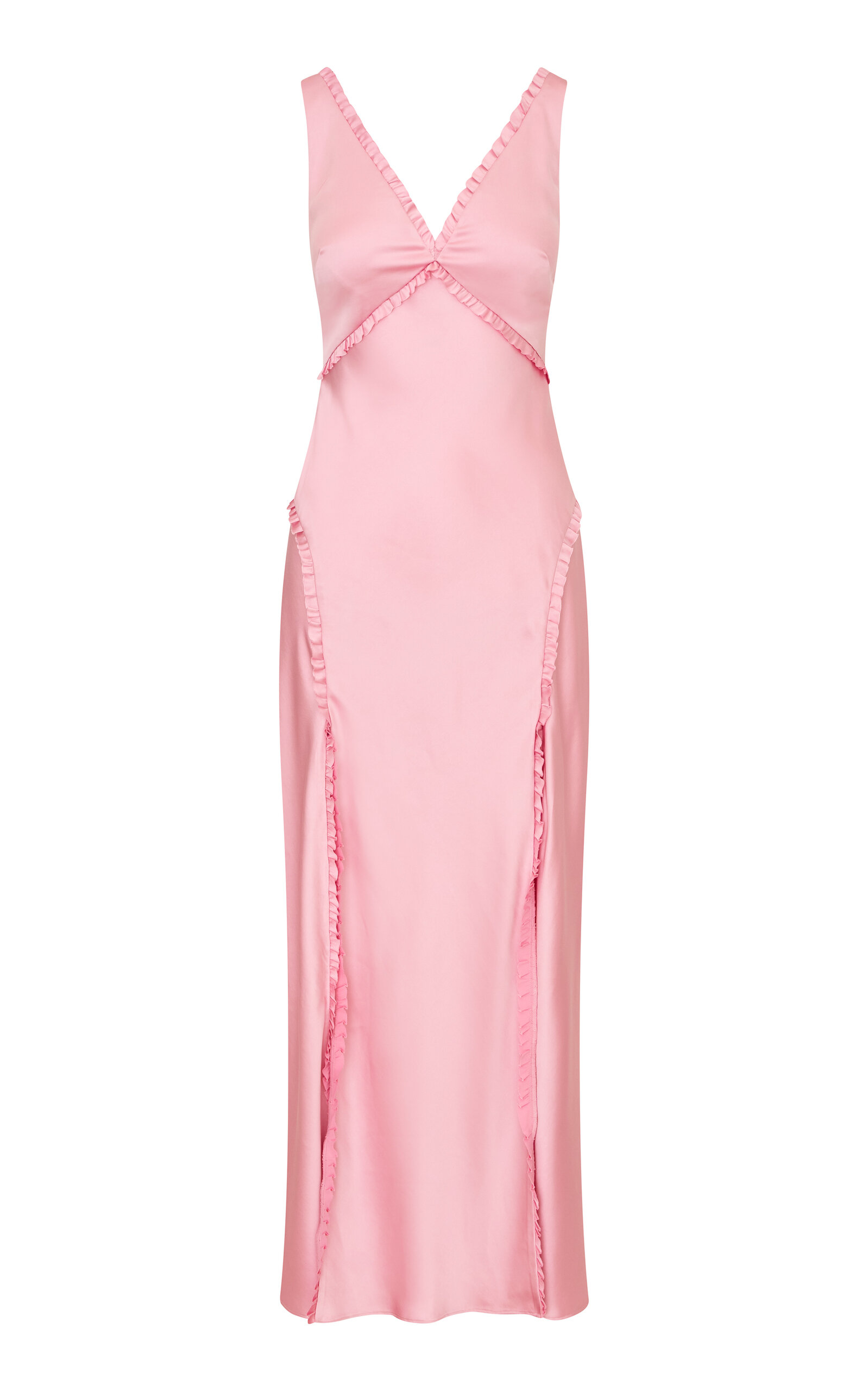 LoveShackFancy LoveShackFancy Eileasha Day Slip Charmeuse Dress