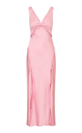 LoveShackFancy LoveShackFancy Eileasha Day Slip Charmeuse Dress