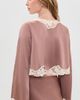 LoveShackFancy LoveShackFancy Elarine Silk Blouse Mocha - 3