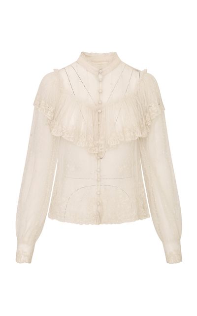 LoveShackFancy LoveShackFancy Gemmi Vignette Embroidery Blouse