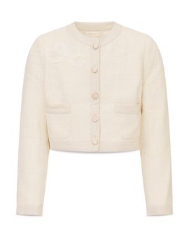 Loveshackfancy LoveShackFancy Girls' Alphie Tween Button Front Jacket