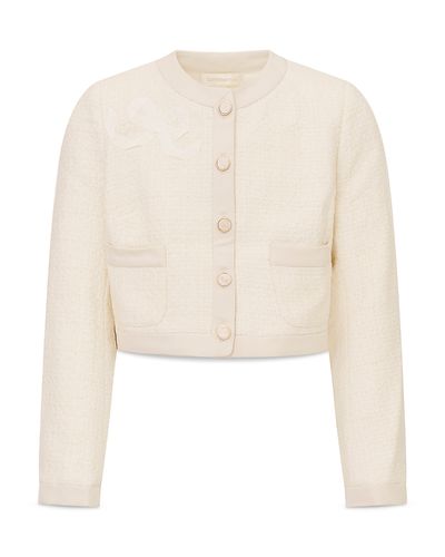 Loveshackfancy LoveShackFancy Girls' Alphie Tween Button Front Jacket