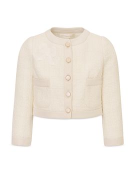 Loveshackfancy LoveShackFancy Girls' Mini Alphie Button Front Jacket