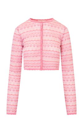 LoveShackFancy LoveShackFancy Hollira ChevronStriped Cardigan