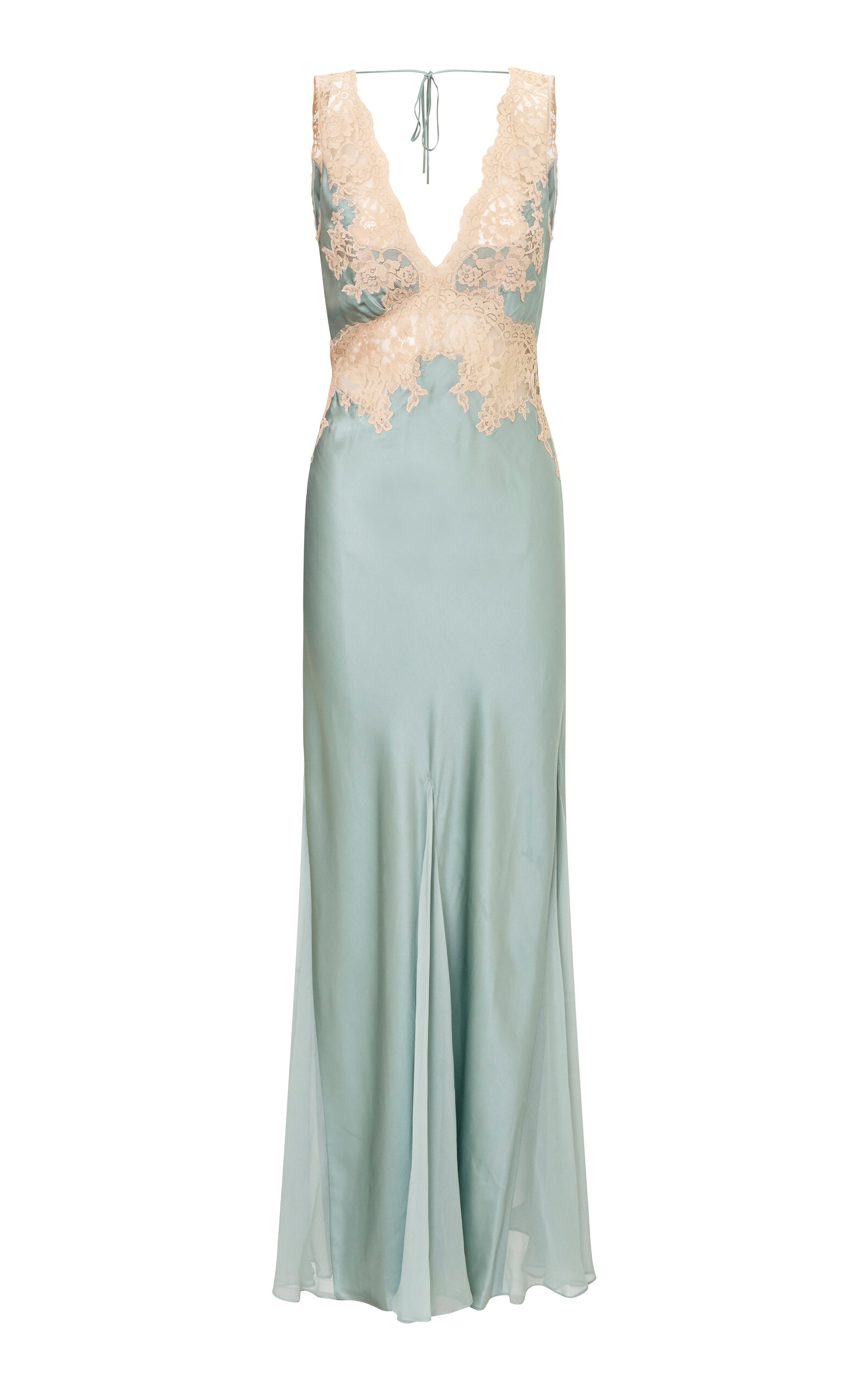 LoveShackFancy LoveShackFancy Illiani Lingerie Charmeuse Maxi Dress