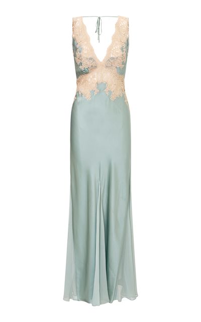 LoveShackFancy LoveShackFancy Illiani Lingerie Charmeuse Maxi Dress