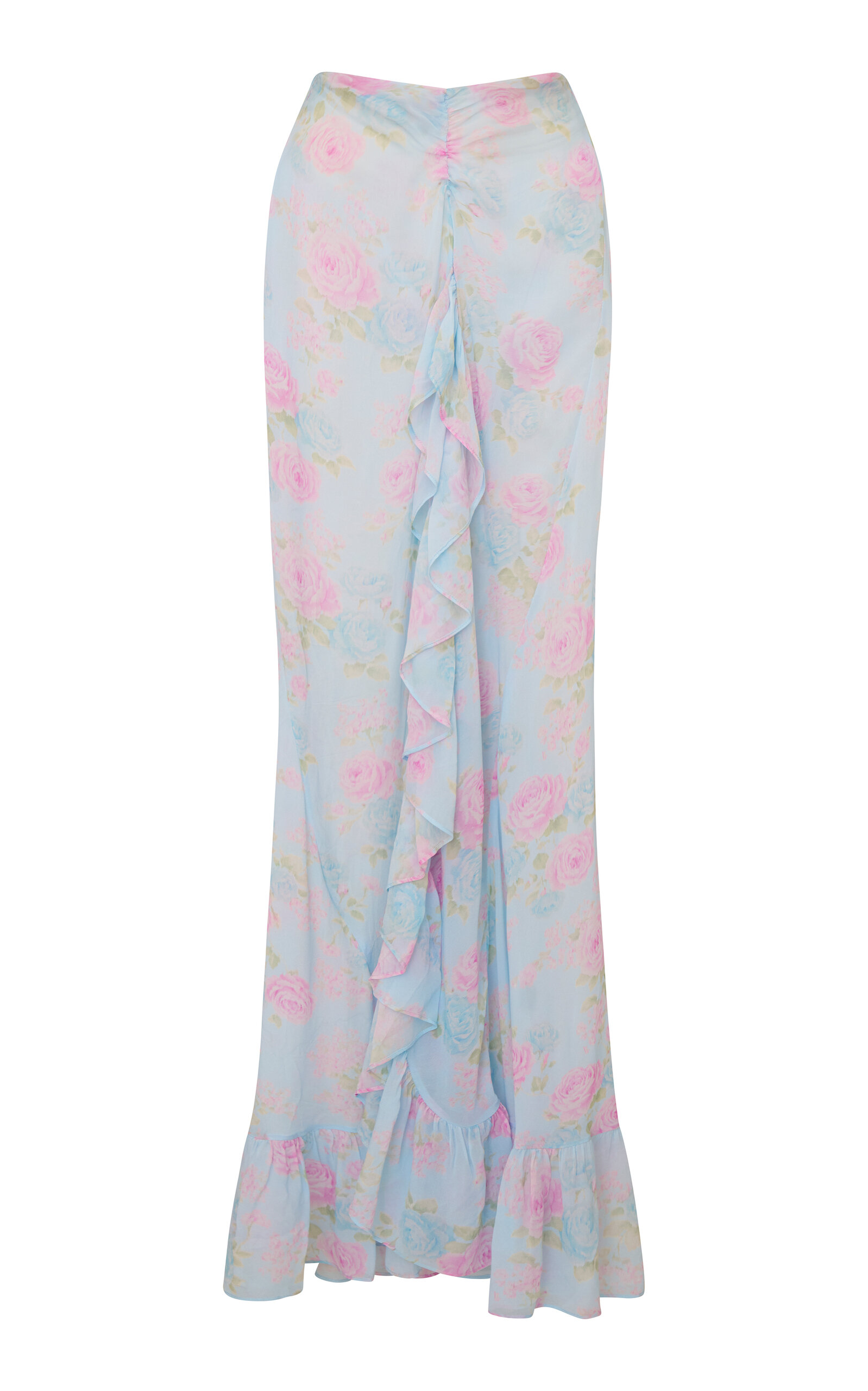 LoveShackFancy LoveShackFancy Ilya Floral Chiffon Maxi Skirt