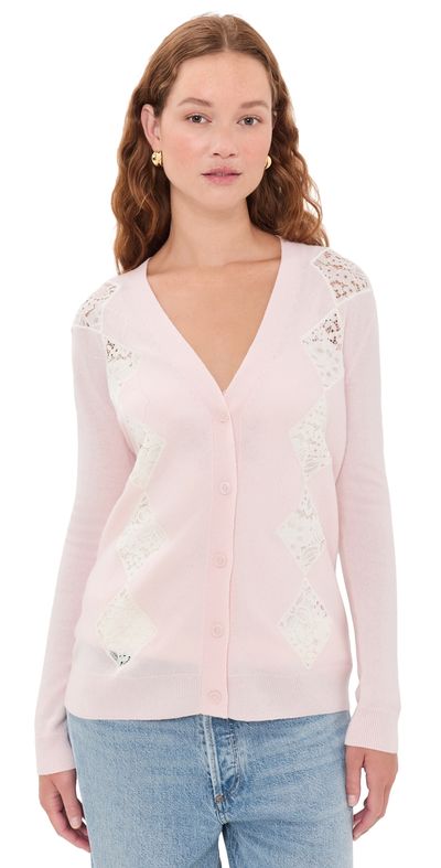 LoveShackFancy LoveShackFancy Ismeria Cardigan Spiced Quartz