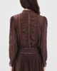 LoveShackFancy LoveShackFancy Jacque Silk Top Midnight Mocha - 3
