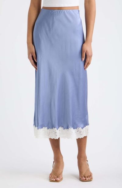 LoveShackFancy LoveShackFancy Janella Silk Blend Midi Skirt