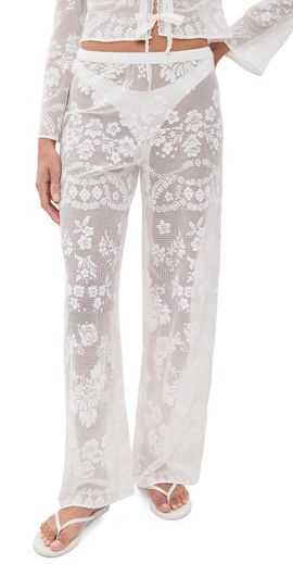 LoveShackFancy LoveShackFancy Jessia Pants White