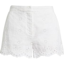 LoveShackFancy LoveShackFancy Jodine Eyelet Embroidered Linen Shorts