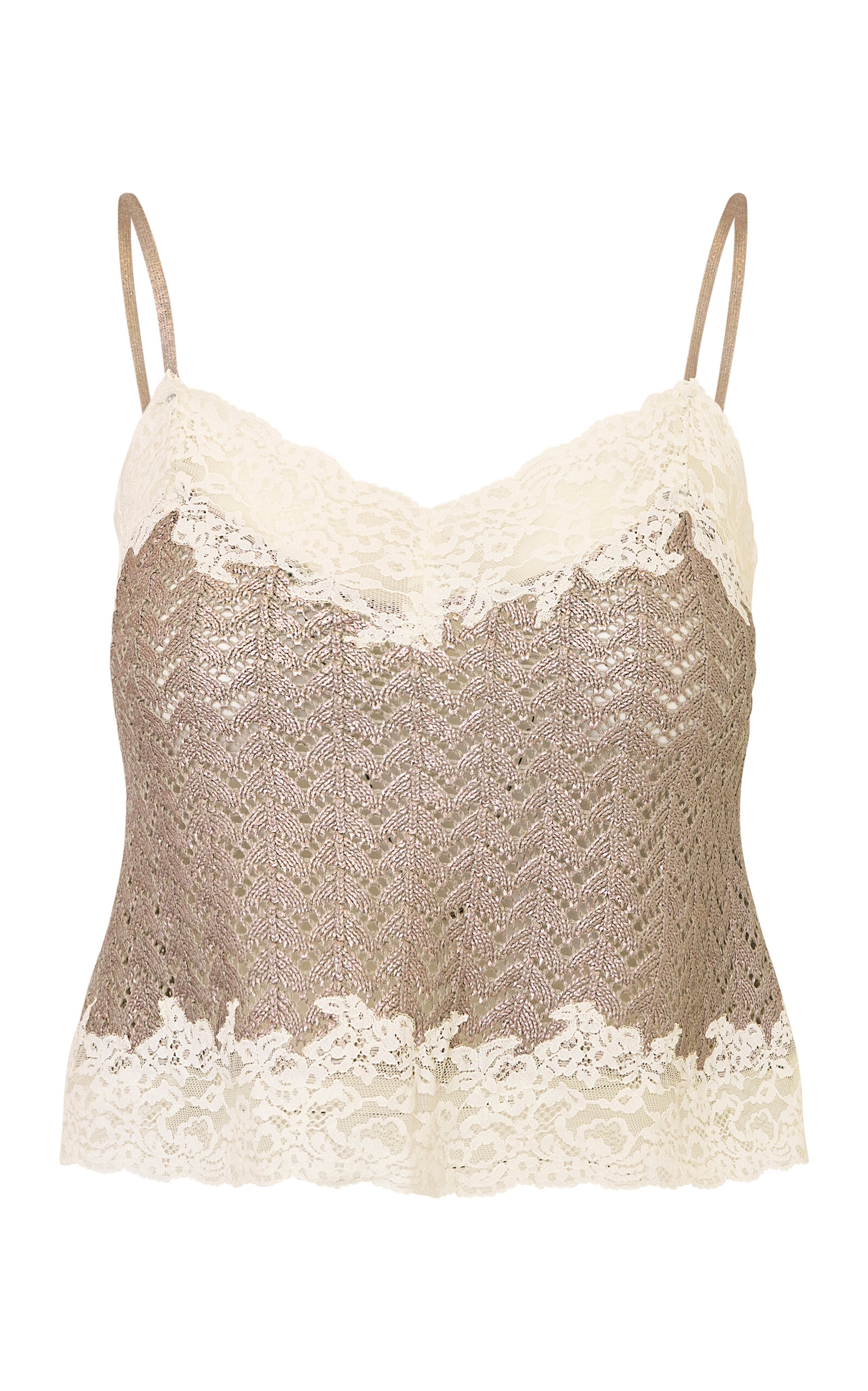 LoveShackFancy LoveShackFancy Josephina PointelleKnit Cotton Tank Top