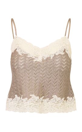 LoveShackFancy LoveShackFancy Josephina PointelleKnit Cotton Tank Top