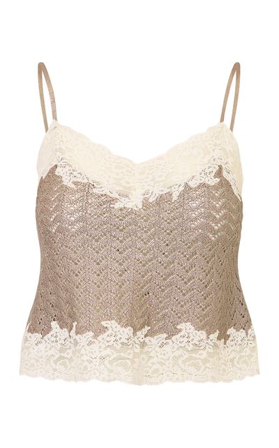 LoveShackFancy LoveShackFancy Josephina PointelleKnit Cotton Tank Top