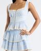 LoveShackFancy LoveShackFancy Kaelin Lace Trim Ruffle Sleeveless Top - 1